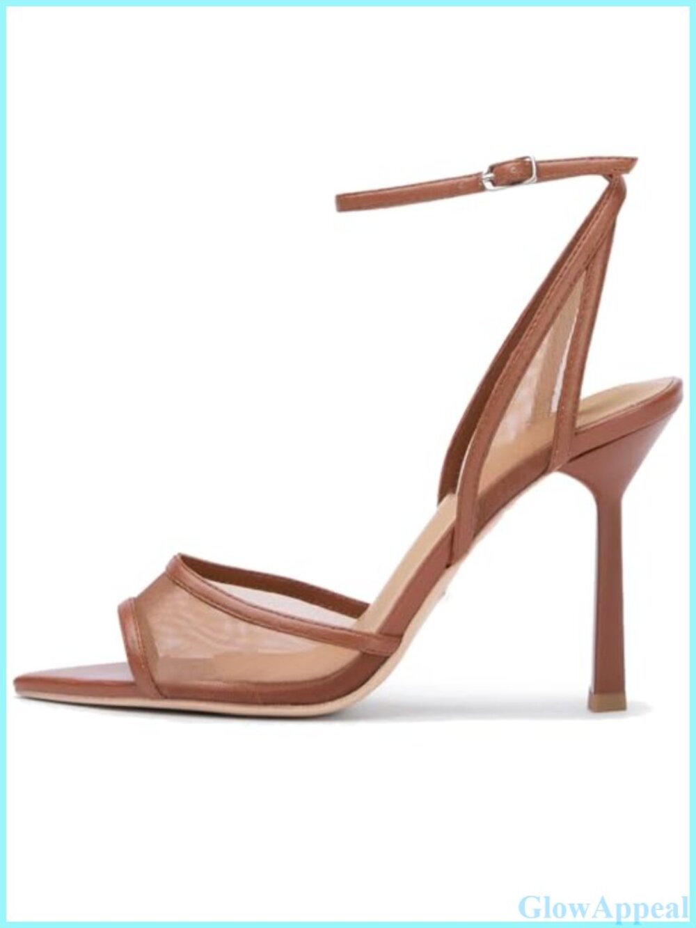 Mesh Slingback Kitten Heel Sandals Peep Toe Ankle Strap Party Heels
